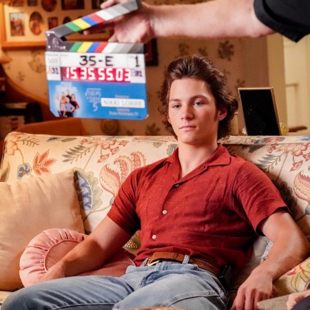 Montana Ordan during the shoot of the TV series Young Seldon. 